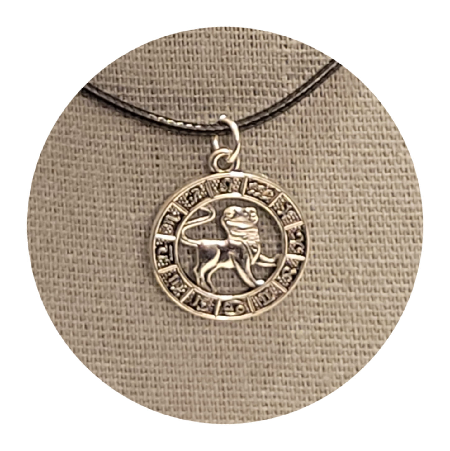 Zodiac Choker 20" Leather Jute with Metal Charm