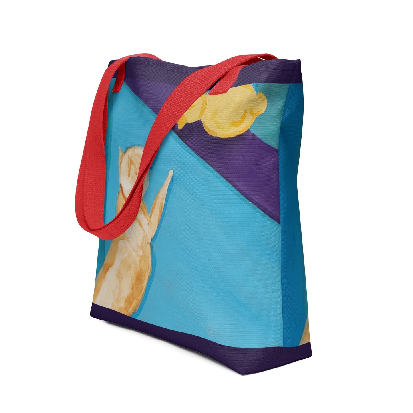 Tote bag-15x15- Cat And Duck 1