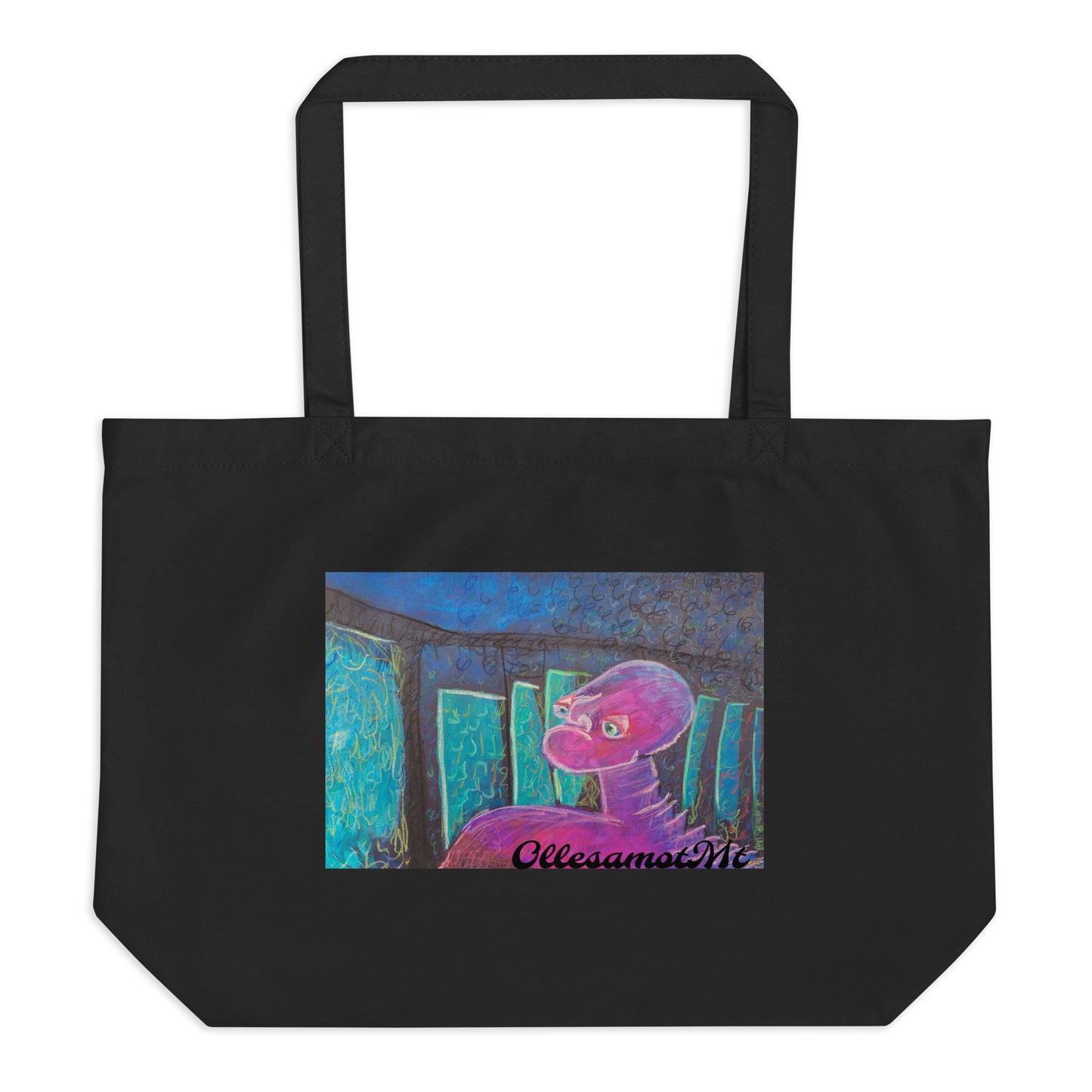 Large organic tote bag- Celestial Being Series- Neptune