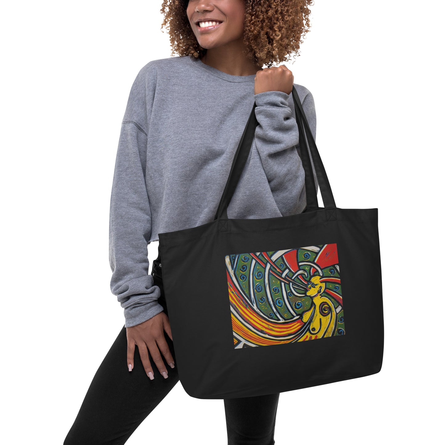Large organic tote bag- Celestial Being Series OG