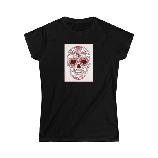 Women's Softstyle Tee- Castle Series- Candy Skull- 1