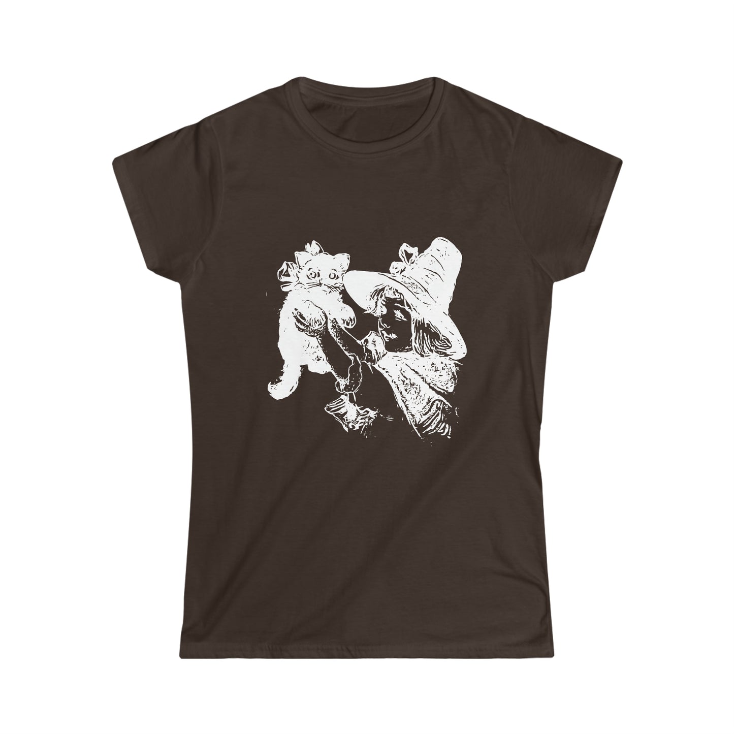 Women's Softstyle Tee - Elmira Series: My First Kitty (White)