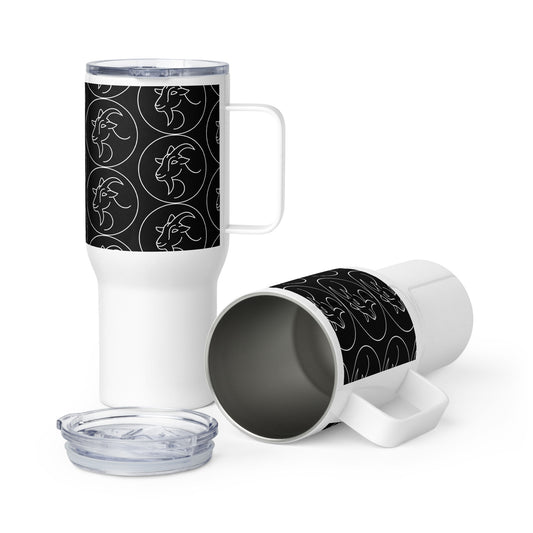 Travel mug with a handle- Classic Zodiac: Capricorn