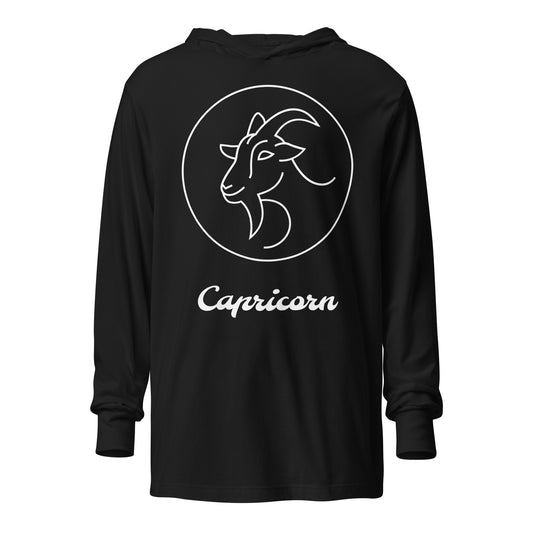 Hooded long-sleeve tee- Classic Zodiac: Capricorn