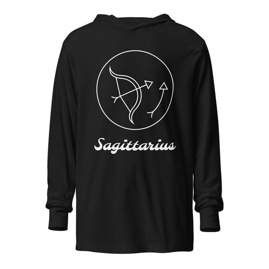 Hooded long-sleeve tee- Classic Zodiac: Sagittarius