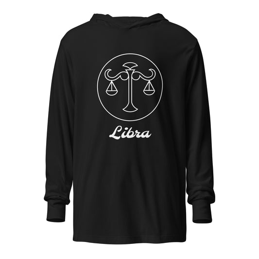 Hooded long-sleeve tee- Classic Zodiac: Libra
