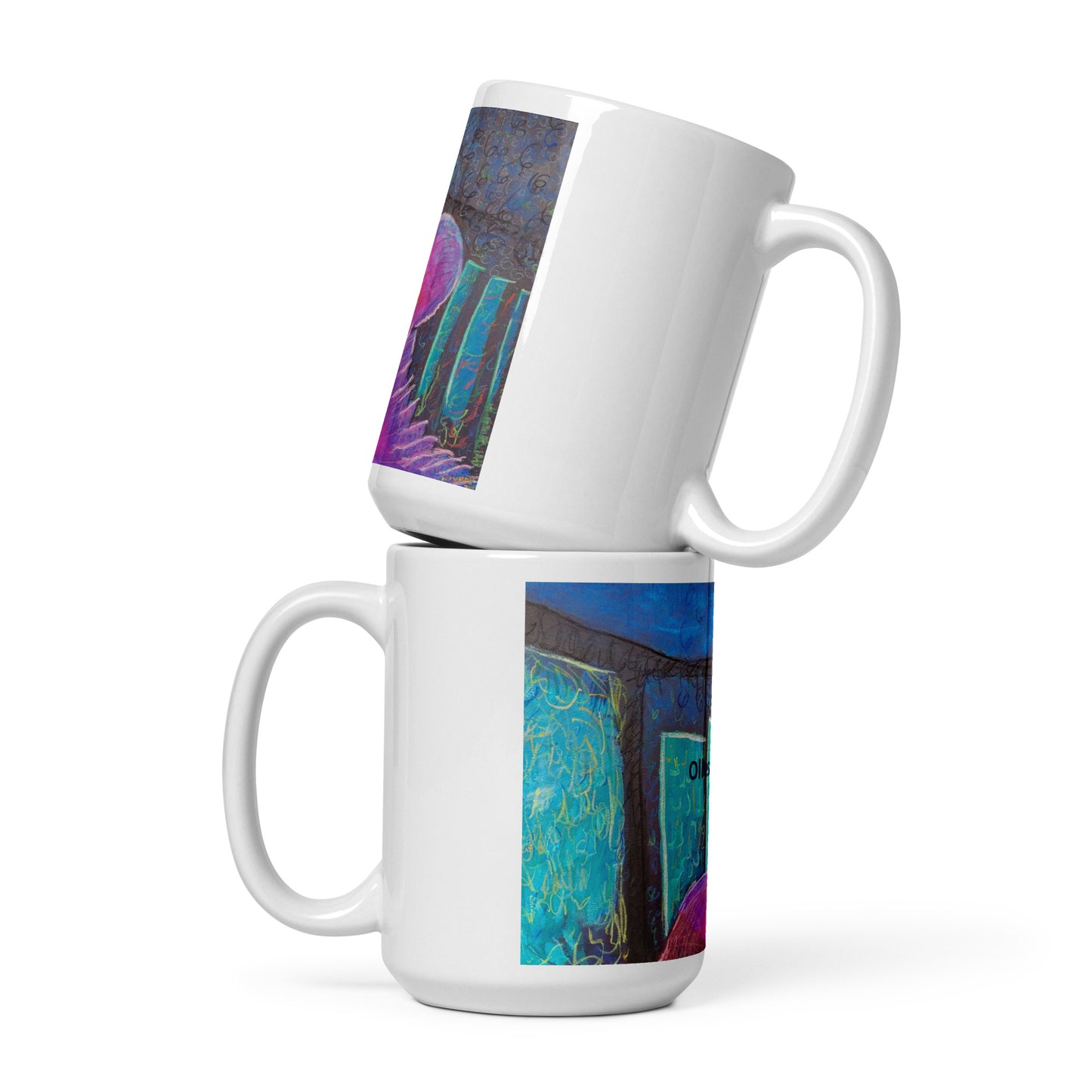 White glossy mug -Celestial Being Series- Neptune