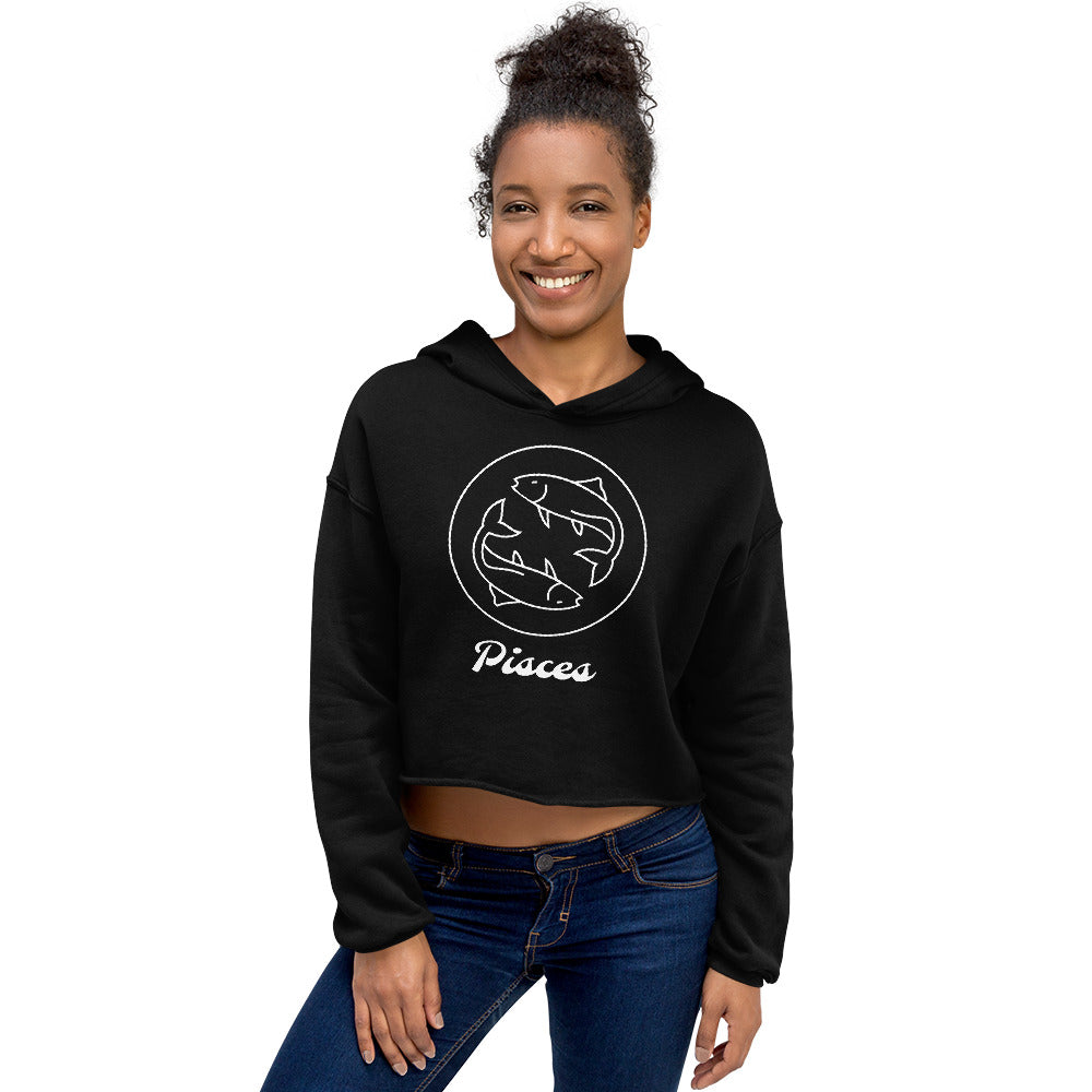 Crop Hoodie- Classic Zodiac: Pisces