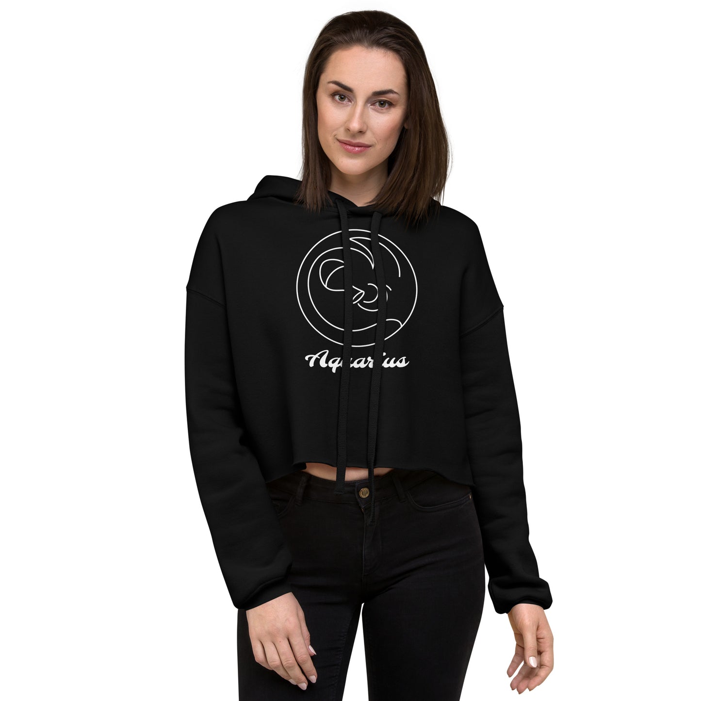 Crop Hoodie- Classic Zodiac: Aquarius