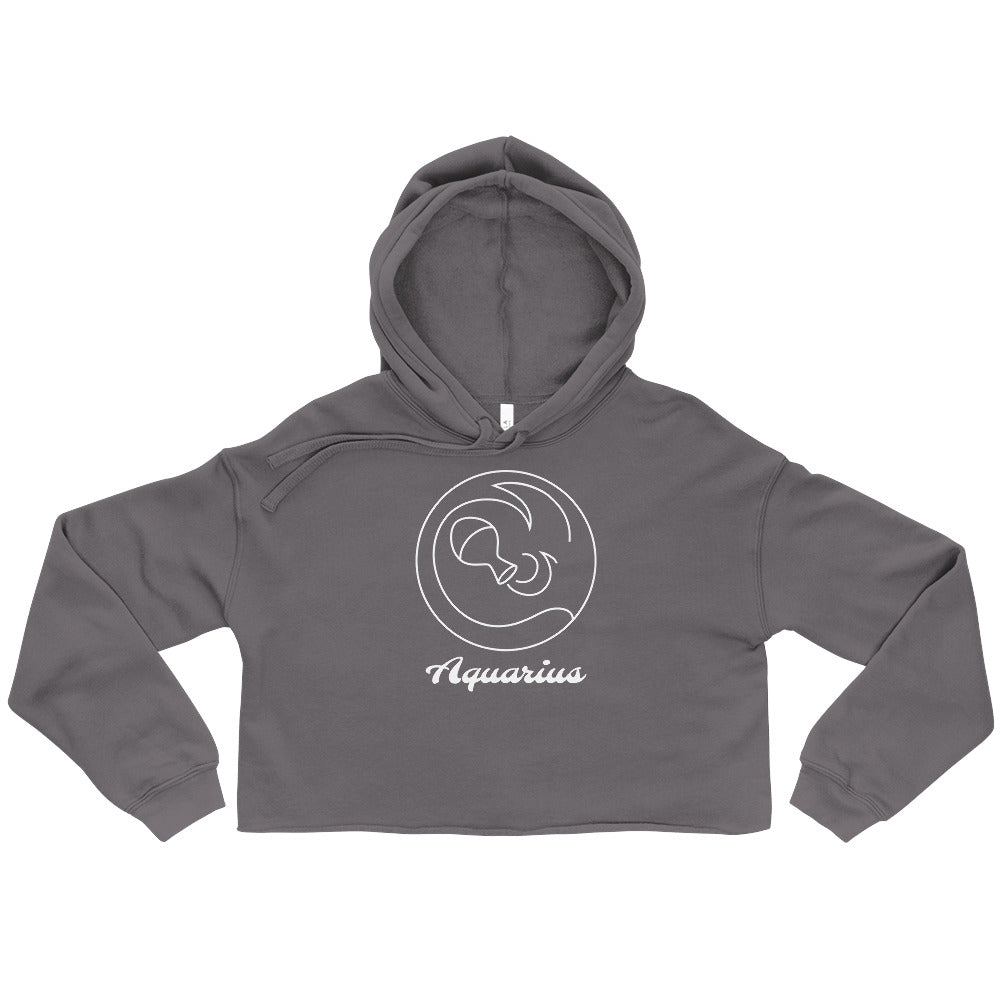 Crop Hoodie- Classic Zodiac: Aquarius