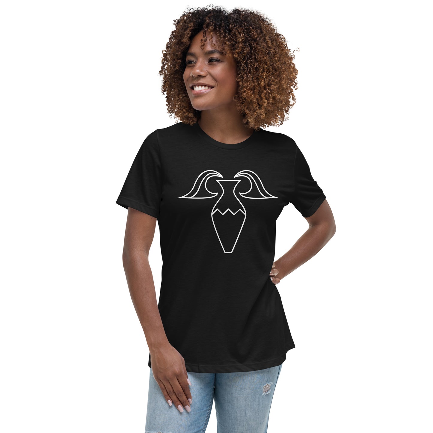 Women's Relaxed T-Shirt- Classic Zodiac: Aquarius