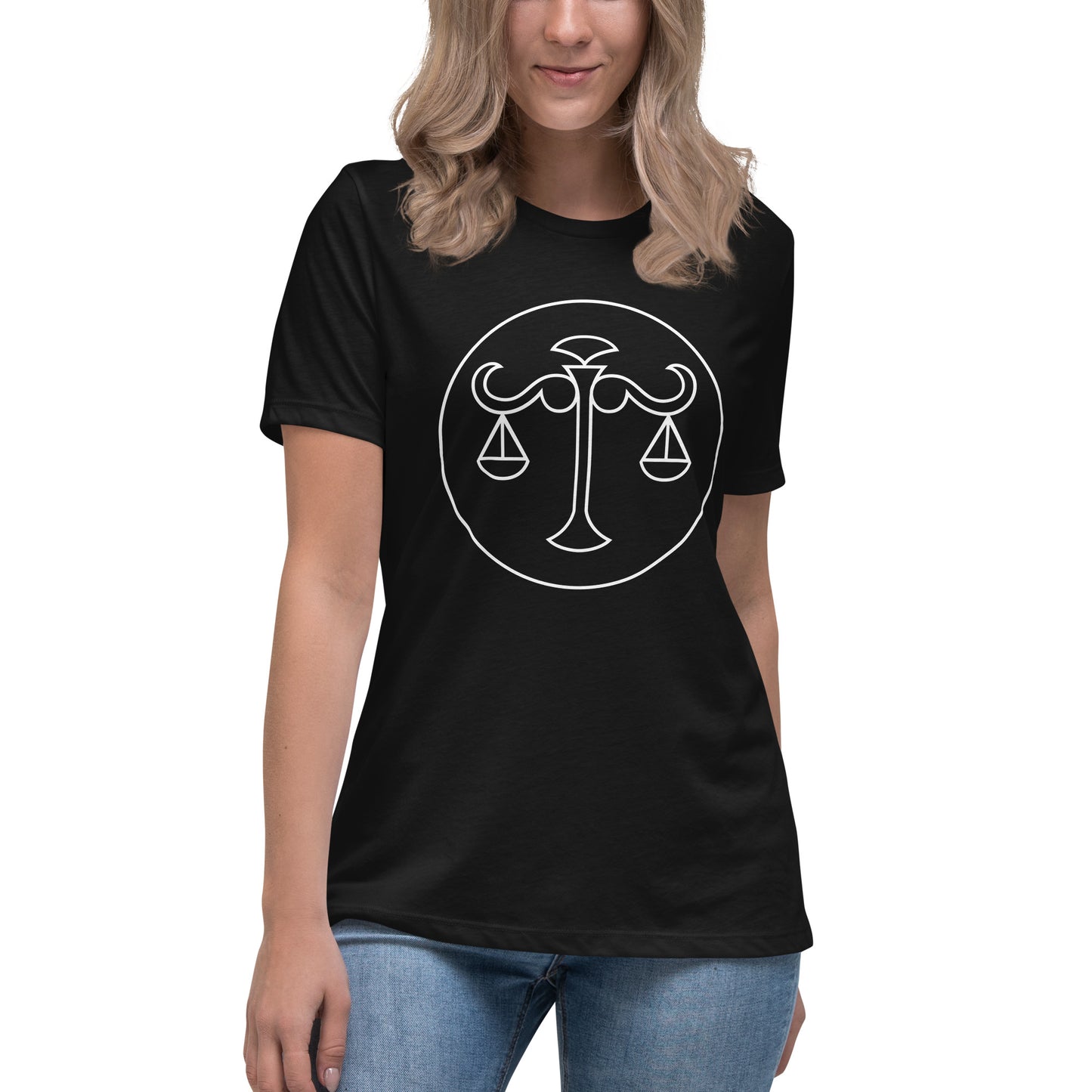 Women's Relaxed T-Shirt- Classic Zodiac: Libra