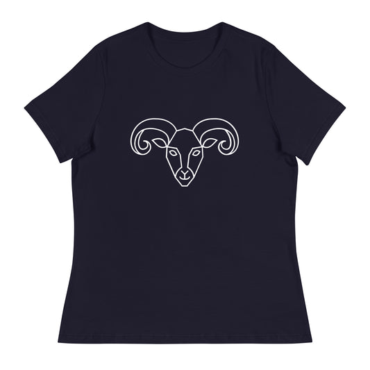 Women's Relaxed T-Shirt- Classic Zodiac: Aries