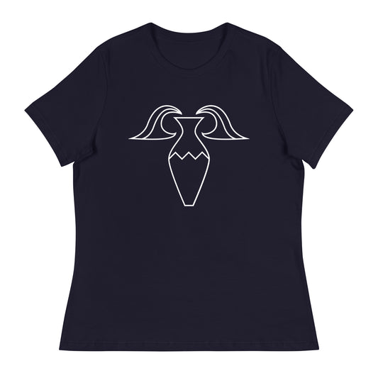 Women's Relaxed T-Shirt- Classic Zodiac: Aquarius