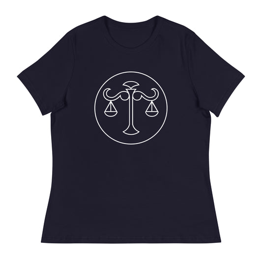 Women's Relaxed T-Shirt- Classic Zodiac: Libra